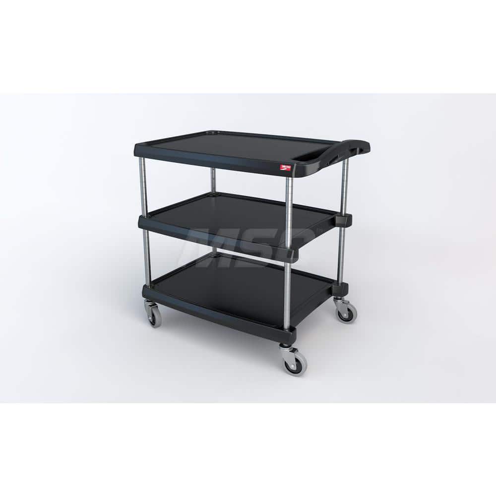 Metro - Carts; Type: Utility ; Load Capacity (Lb.): 400.000 ; Number of Shelves: 3 ; Width (Inch): 23-7/16 ; Length (Inch): 34-3/8 ; Height (Inch): 35-1/2 - Exact Tool & Supply