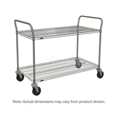 Metro - Carts; Type: Utility ; Load Capacity (Lb.): 600.000 ; Number of Shelves: 2 ; Width (Inch): 24 ; Length (Inch): 60 ; Height (Inch): 39 - Exact Tool & Supply