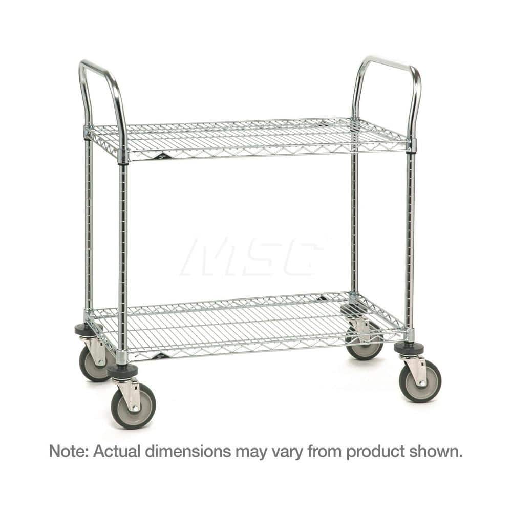 Metro - Carts; Type: Utility ; Load Capacity (Lb.): 900.000 ; Number of Shelves: 2 ; Width (Inch): 21 ; Length (Inch): 36 ; Height (Inch): 39 - Exact Tool & Supply