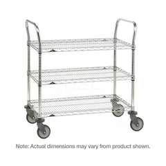 Metro - Carts; Type: Utility ; Load Capacity (Lb.): 900.000 ; Number of Shelves: 3 ; Width (Inch): 18 ; Length (Inch): 36 ; Height (Inch): 39 - Exact Tool & Supply