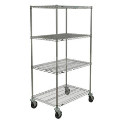 Metro - Carts; Type: Wire ; Load Capacity (Lb.): 600.000 ; Number of Shelves: 4 ; Width (Inch): 26-3/16 ; Length (Inch): 38 ; Height (Inch): 67-7/8 - Exact Tool & Supply