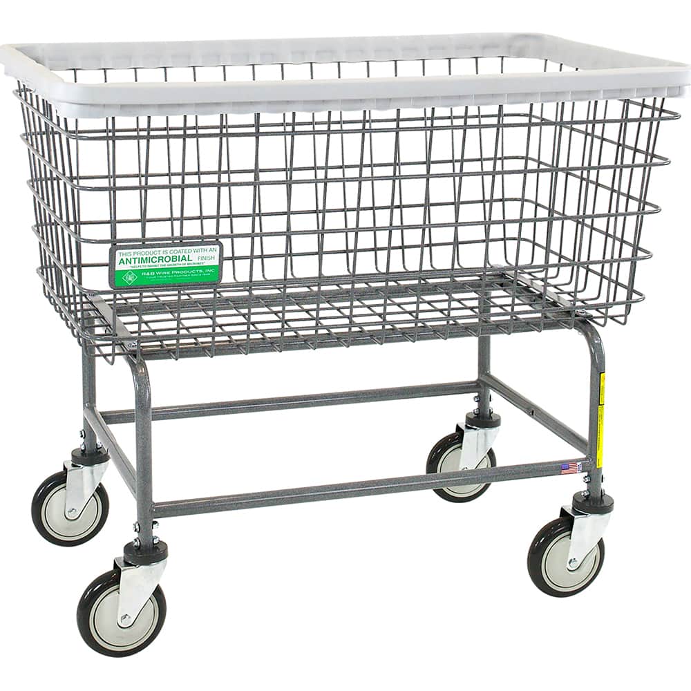R&B Wire Products - Carts; Type: Rolling Wire Laundry Cart ; Load Capacity (Lb.): 200.000 ; Width (Inch): 23 ; Length (Inch): 36-1/2 ; Height (Inch): 32-1/2 ; Material: Steel - Exact Tool & Supply