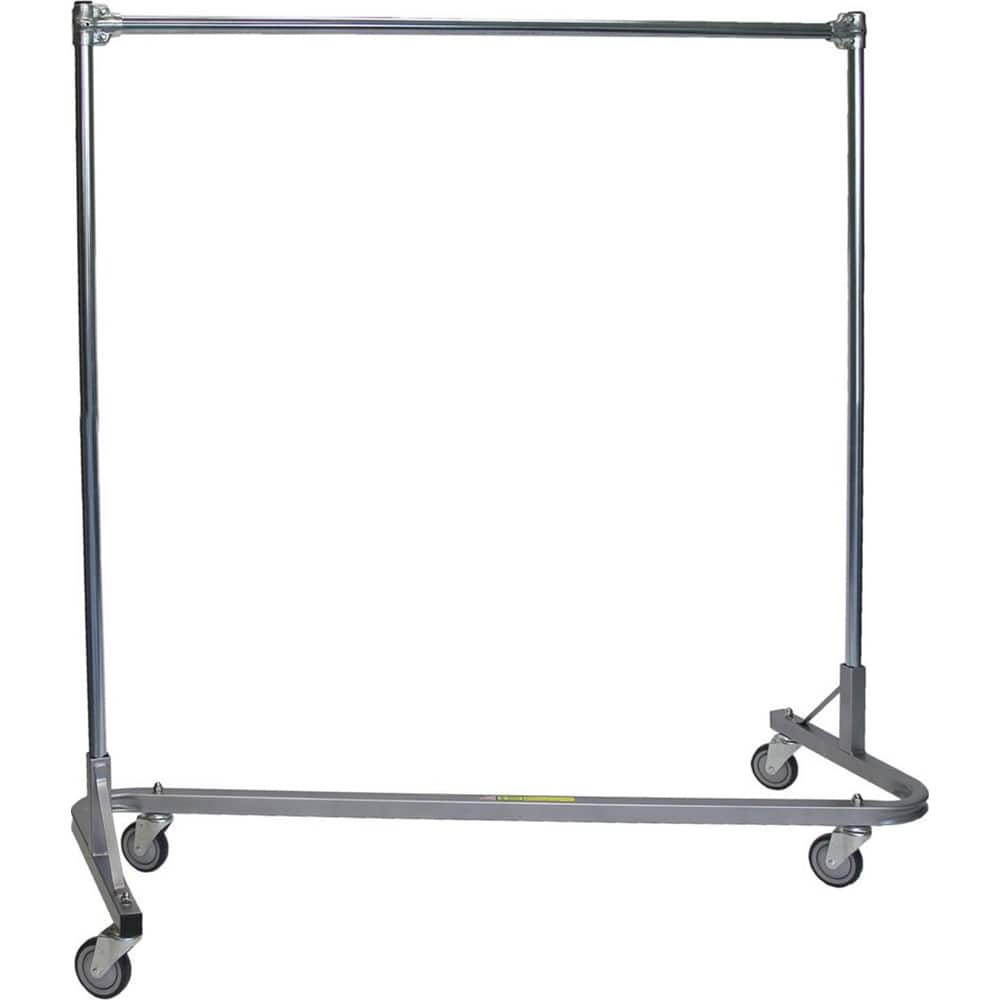 R&B Wire Products - Coat Racks, Hooks & Shelving; Type: Z-Rack Nesting Garment Rack ; Number of Hooks: 0 ; Color: Chrome ; Length (Inch): 63 ; Height (Inch): 68 - Exact Tool & Supply