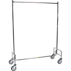 R&B Wire Products - Coat Racks, Hooks & Shelving; Type: Single Garment Rack ; Number of Hooks: 0 ; Color: Chrome ; Length (Inch): 36 ; Height (Inch): 65-1/2 - Exact Tool & Supply