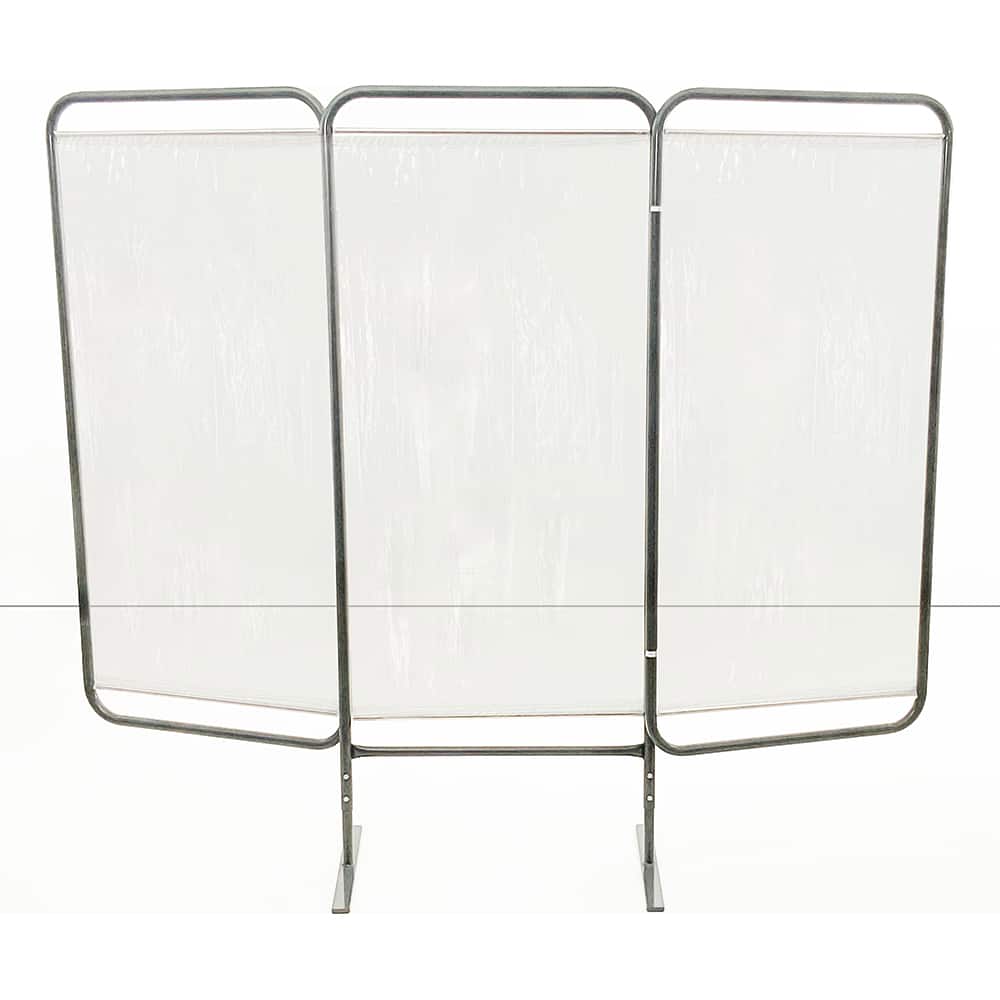 R&B Wire Products - Office Cubicle Partitions; Type: Mobile Three Panel Clear Barrier ; Width (Inch): 81 ; Height (Inch): 69 ; Color: Clear ; Mount Type: No Mount ; Thickness (Inch): .006 - Exact Tool & Supply