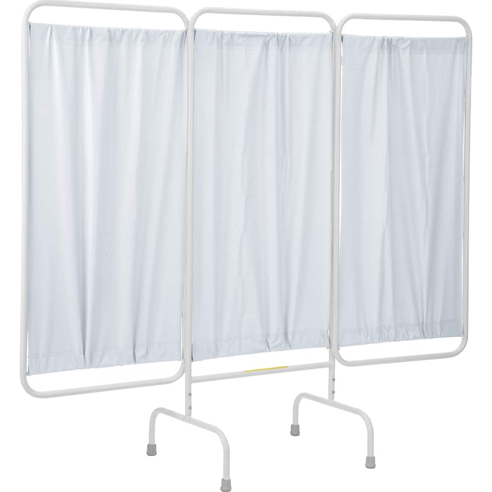 R&B Wire Products - Office Cubicle Partitions; Type: Three Panel Mobile Medical Privacy Screen ; Width (Inch): 81 ; Height (Inch): 69 ; Color: White ; Mount Type: No Mount ; Thickness (Inch): .006 - Exact Tool & Supply