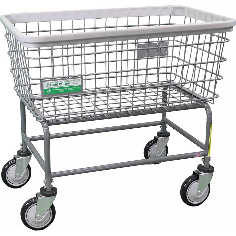 R&B Wire Products - Carts; Type: Rolling Wire Laundry Cart ; Load Capacity (Lb.): 200.000 ; Width (Inch): 21-1/2 ; Length (Inch): 33-3/4 ; Height (Inch): 30-1/2 ; Material: Steel - Exact Tool & Supply