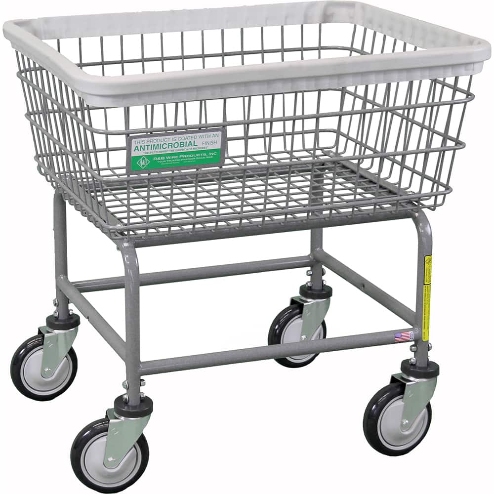 R&B Wire Products - Carts; Type: Rolling Wire Laundry Cart ; Load Capacity (Lb.): 100.000 ; Width (Inch): 22 ; Length (Inch): 26-1/2 ; Height (Inch): 27 ; Material: Steel - Exact Tool & Supply