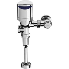 Zurn - Automatic Flush Valves; Type: Top Mount Battery Sensor ; Style: Single flush ; Gallons Per Flush: 1.0 ; Pipe Size: 3/4 (Inch); Spud Coupling Size: 3/4 (Inch); Cover Material: Brass - Exact Tool & Supply