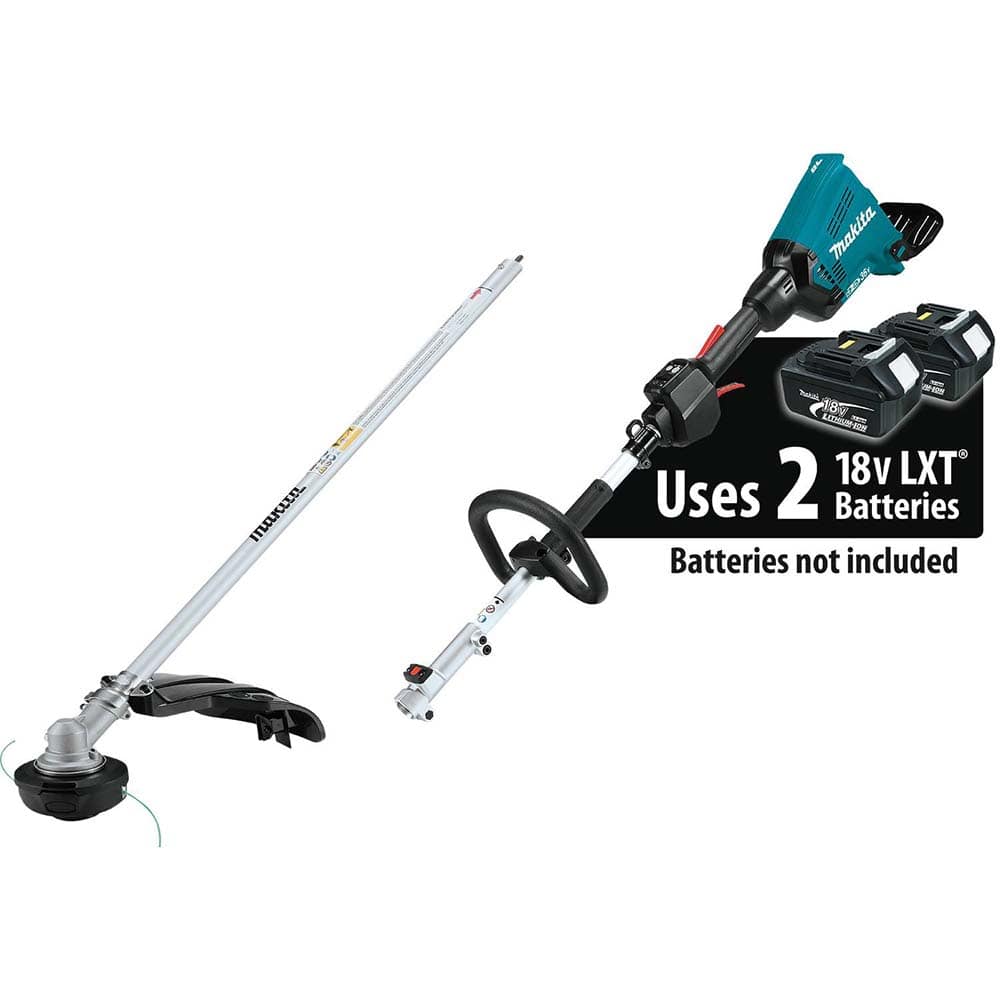 Makita - Edgers, Trimmers & Cutters; Type: Cordless ; Power Type: Cordless ; Self-Propelled: No ; Cutting Width (Decimal Inch): 17.0000 ; Cutting Width (Inch): 17.0000 ; Includes: Power head and string trimmer attachment (battery and charger not included) - Exact Tool & Supply