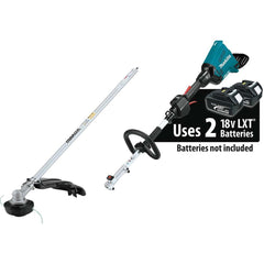 Makita - Edgers, Trimmers & Cutters; Type: Cordless ; Power Type: Cordless ; Self-Propelled: No ; Cutting Width (Decimal Inch): 17.0000 ; Cutting Width (Inch): 17.0000 ; Includes: Power head and string trimmer attachment (battery and charger not included) - Exact Tool & Supply
