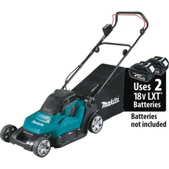 Makita - Lawn Mowers; Type: Cordless ; Power Type: Cordless ; Self-Propelled: No ; Voltage: 36 ; Cutting Width (Inch): 17.0000 - Exact Tool & Supply