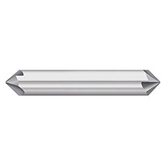 Titan USA - Chamfer Mills; Cutter Head Diameter (Inch): 1/4 ; Included Angle B: 45 ; Included Angle A: 90 ; Chamfer Mill Material: Solid Carbide ; Chamfer Mill Finish/Coating: Uncoated ; Overall Length (Inch): 2-1/2 - Exact Tool & Supply