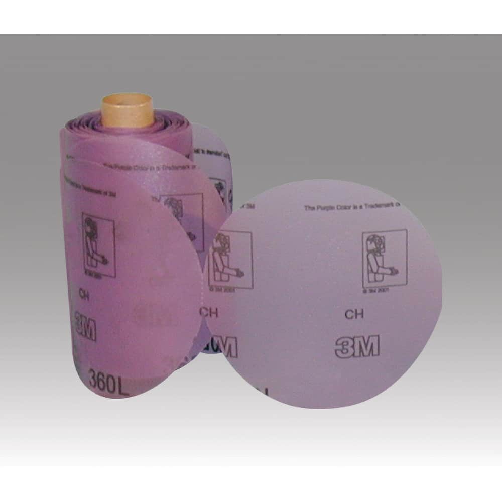 3M - Adhesive-Backed/PSA Discs; Disc Diameter (Inch): 5 ; Abrasive Material: Aluminum Oxide ; Grit: 240 ; Tooling Compatibility: Disc Sanders ; Backing Material: Film ; Disc Color: Purple - Exact Tool & Supply