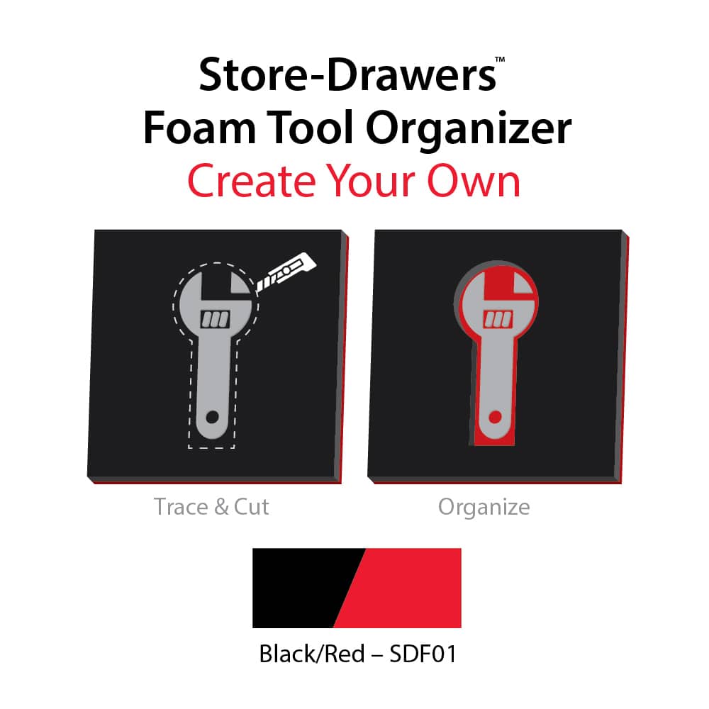 NMC - Tool Box Case & Cabinet Inserts; Type: Customizable Foam Insert ; For Use With: Store-Drawers? Tool Boxes & Cases ; Material Family: Foam ; Width (Inch): 40 ; Depth (Inch): 27 ; Height (Inch): 3/4 - Exact Tool & Supply