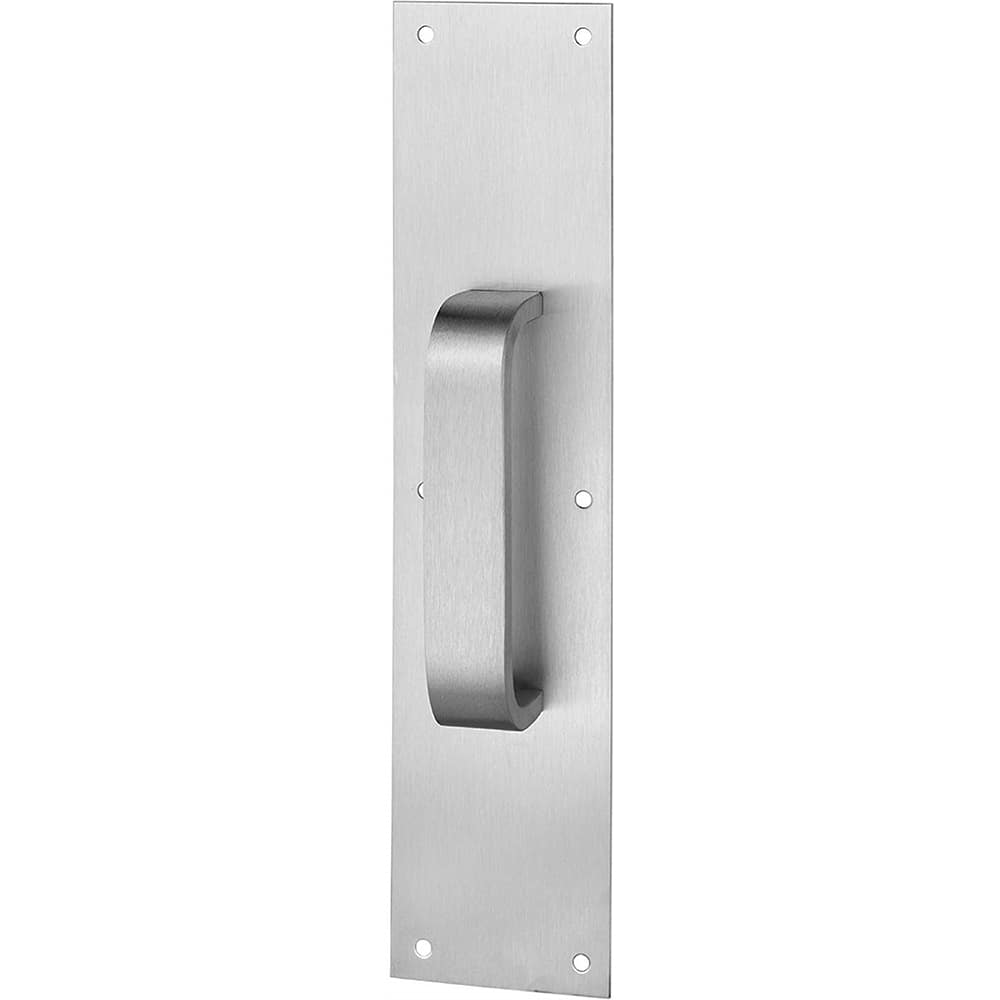 Rockwood - Door Pulls; Overall Length (Inch): 16 ; Finish/Coating: Satin Stainless Steel ; Grip Length: 4 (Inch) - Exact Tool & Supply