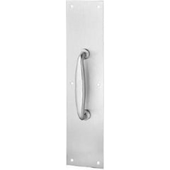 Rockwood - Door Pulls; Overall Length (Inch): 16 ; Finish/Coating: Satin Stainless Steel ; Grip Length: 4 (Inch) - Exact Tool & Supply