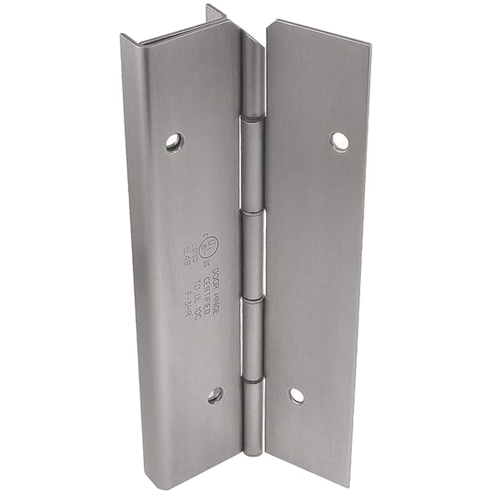 Yale - Continuous Hinges; Overall Length (Inch): 95 ; Thickness (Decimal Inch): 1.0000 ; Pin Diameter: 0.1870 (Decimal Inch); Knuckle: 2 ; Finish/Coating: Satin Stainless Steel - Exact Tool & Supply