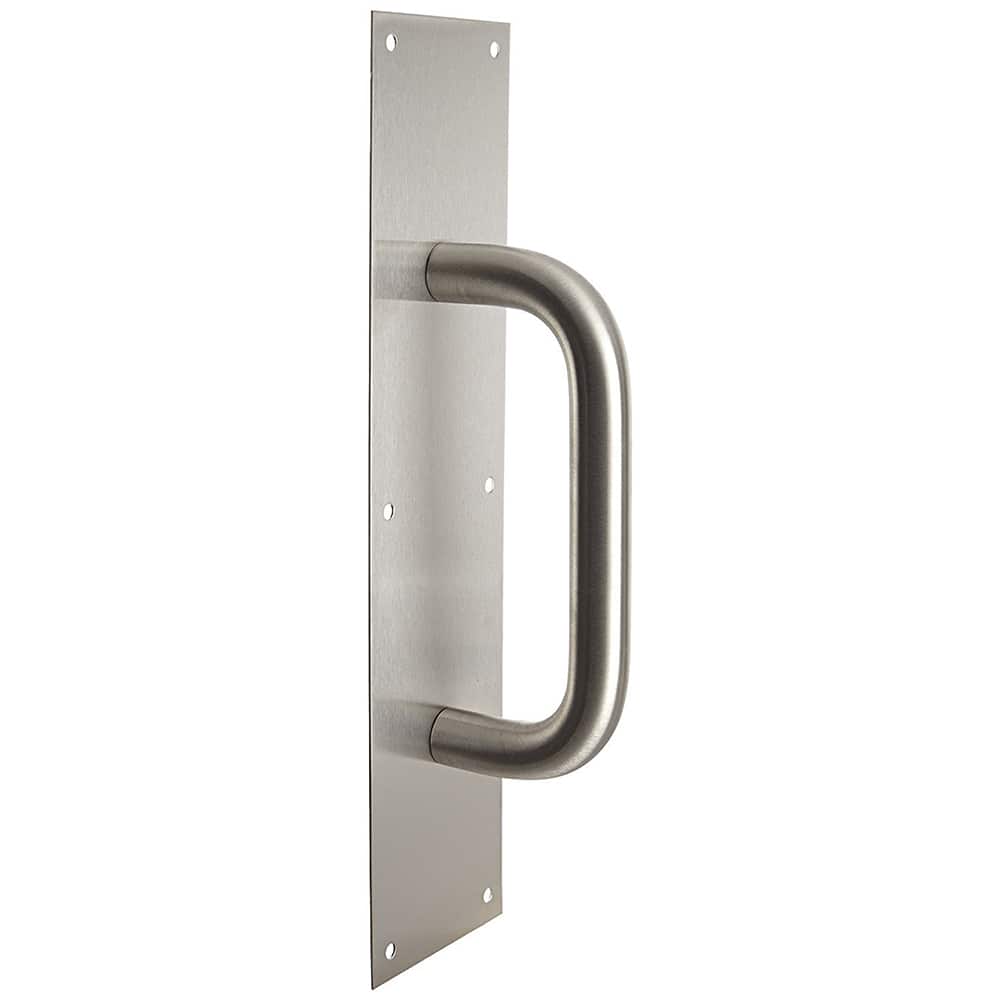Rockwood - Door Pulls; Overall Length (Inch): 16 ; Finish/Coating: Satin Stainless Steel ; Grip Length: 4 (Inch) - Exact Tool & Supply