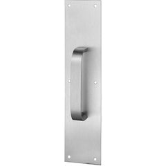 Rockwood - Door Pulls; Overall Length (Inch): 16 ; Finish/Coating: Satin Stainless Steel ; Grip Length: 4 (Inch) - Exact Tool & Supply