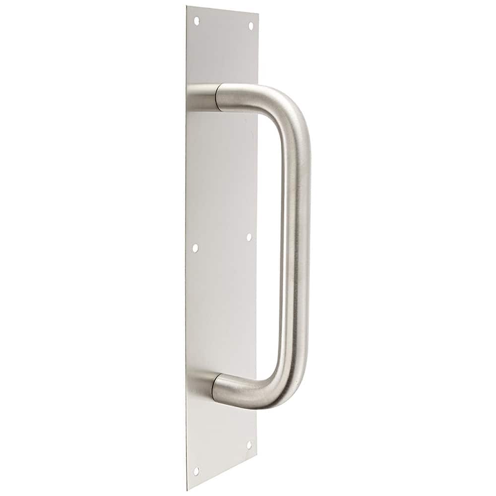 Rockwood - Door Pulls; Overall Length (Inch): 16 ; Finish/Coating: Satin Stainless Steel ; Grip Length: 4 (Inch) - Exact Tool & Supply