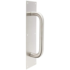 Rockwood - Door Pulls; Overall Length (Inch): 16 ; Finish/Coating: Satin Stainless Steel ; Grip Length: 4 (Inch) - Exact Tool & Supply