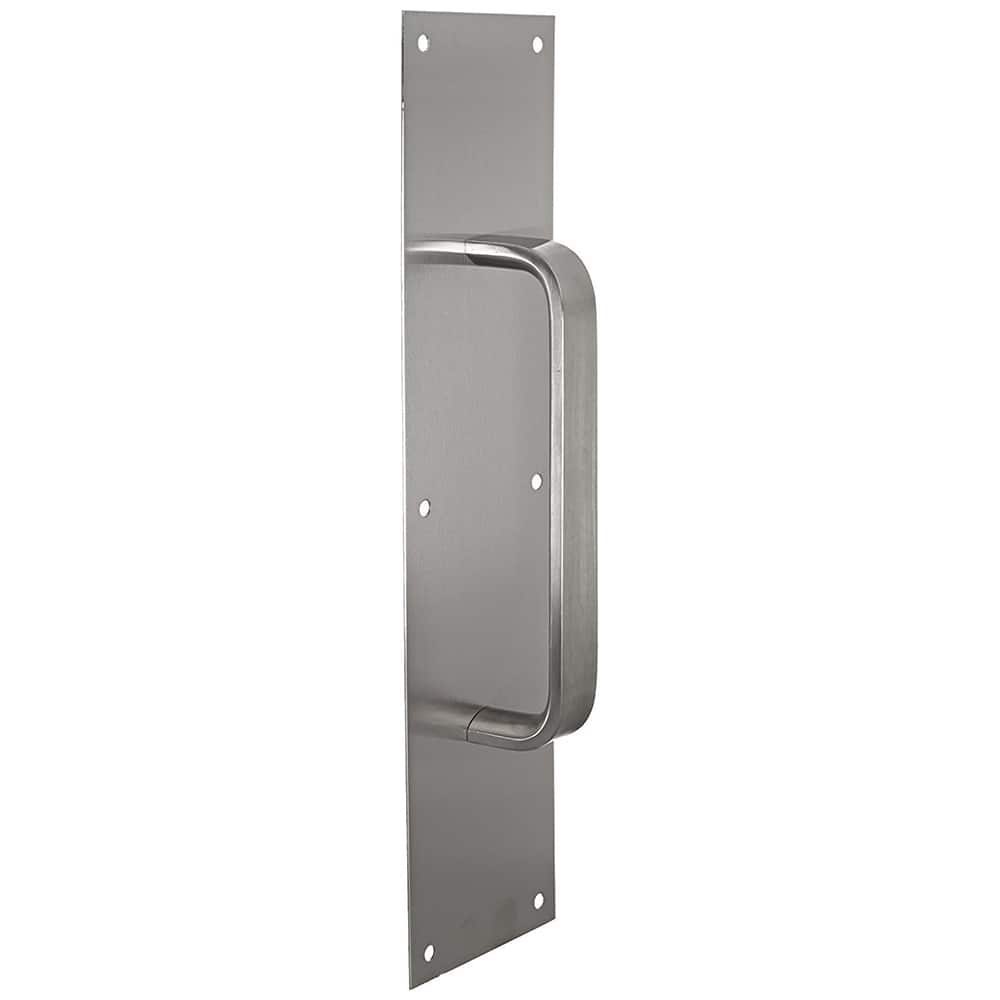 Rockwood - Door Pulls; Overall Length (Inch): 16 ; Finish/Coating: Satin Stainless Steel ; Grip Length: 4 (Inch) - Exact Tool & Supply