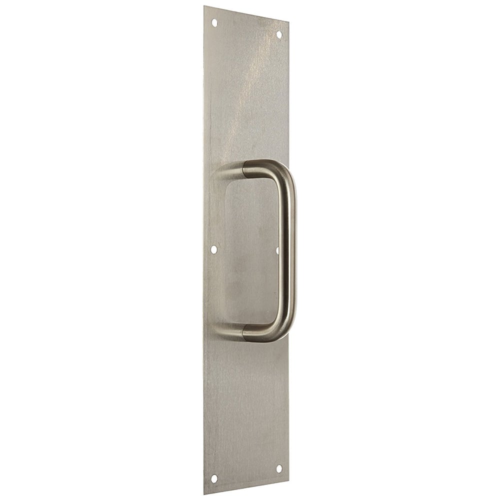 Rockwood - Door Pulls; Overall Length (Inch): 16 ; Finish/Coating: Satin Stainless Steel ; Grip Length: 4 (Inch) - Exact Tool & Supply