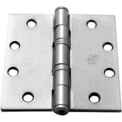 Yale - Commercial Hinges; Length (Inch): 4-1/2 ; Thickness (Decimal Inch): 0.1340 ; Minimum Thickness: 3.4036 (mm); Number of Knuckles: 5.000 ; Stanley Finish Code: US26D ; Finish/Coating: US26D - Exact Tool & Supply