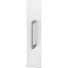 Rockwood - Door Pulls; Overall Length (Inch): 16 ; Finish/Coating: Satin Stainless Steel ; Grip Length: 4 (Inch) - Exact Tool & Supply