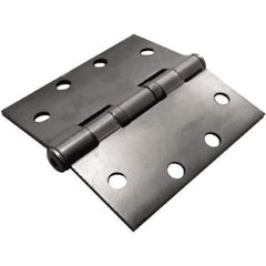 Yale - Commercial Hinges; Length (Inch): 4-1/2 ; Thickness (Decimal Inch): 0.1340 ; Minimum Thickness: 3.4036 (mm); Number of Knuckles: 5.000 ; Stanley Finish Code: US10B ; Finish/Coating: US10B - Exact Tool & Supply