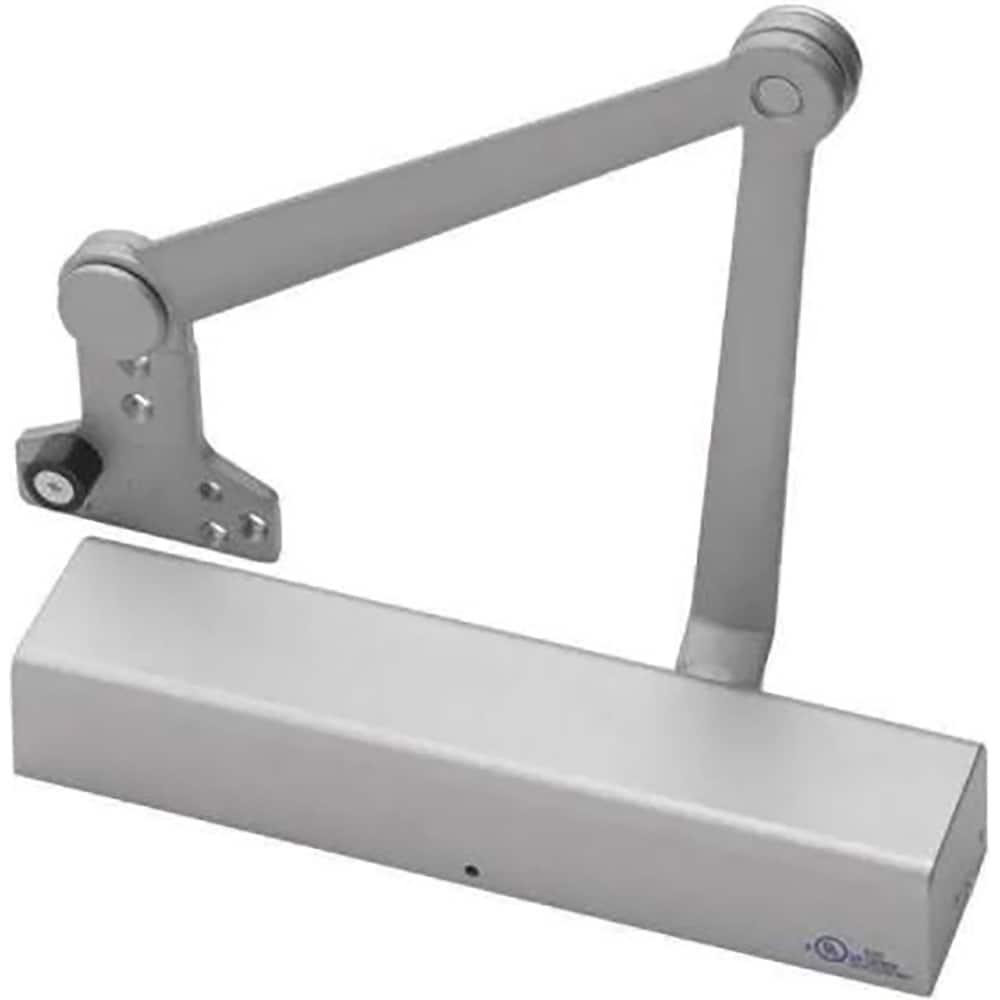 Yale - Manual Dampers; Closer Body Length: 13 (Inch); Finish/Coating: Aluminum Painted ; Door Thickness: 2-3/4 (Inch); Additional Information: Series: 2700; Material: Aluminum; Spring Size: Multi-Size 1 to 6; Includes: Sleeve Nuts; Arm Type: Holder/Stop - Exact Tool & Supply