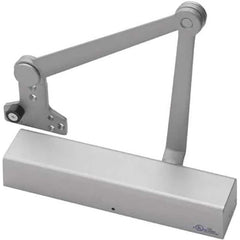 Yale - Manual Dampers; Closer Body Length: 13 (Inch); Finish/Coating: Aluminum Painted ; Door Thickness: 2-3/4 (Inch); Additional Information: Series: 2700; Material: Aluminum; Spring Size: Multi-Size 1 to 6; Includes: Sleeve Nuts; Arm Type: Holder/Stop - Exact Tool & Supply