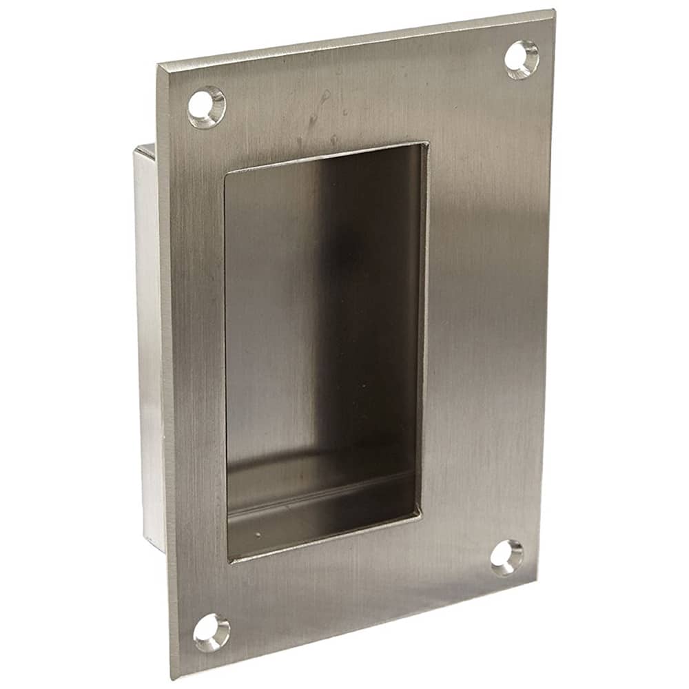 Rockwood - Door Pulls; Overall Length (Inch): 16 ; Finish/Coating: Satin Stainless Steel ; Grip Length: 4 (Inch) - Exact Tool & Supply