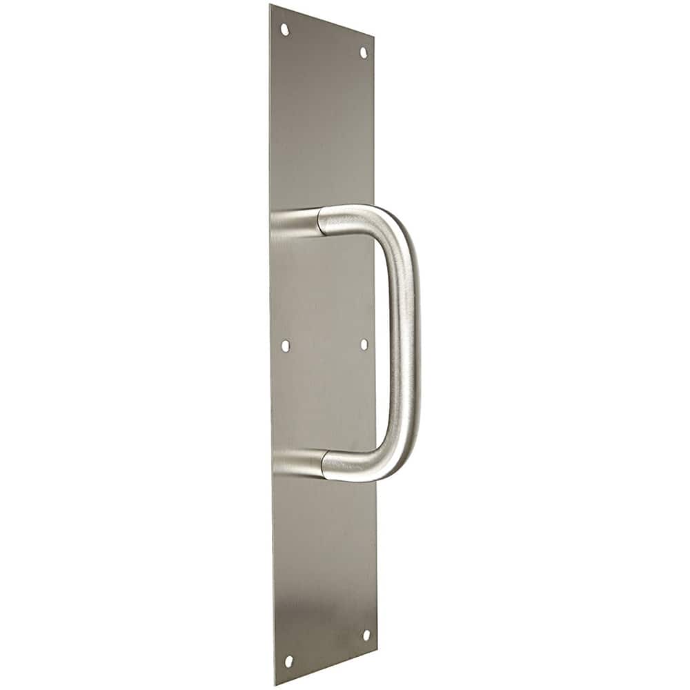 Rockwood - Door Pulls; Overall Length (Inch): 16 ; Finish/Coating: Satin Stainless Steel ; Grip Length: 4 (Inch) - Exact Tool & Supply