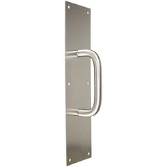 Rockwood - Door Pulls; Overall Length (Inch): 16 ; Finish/Coating: Satin Stainless Steel ; Grip Length: 4 (Inch) - Exact Tool & Supply