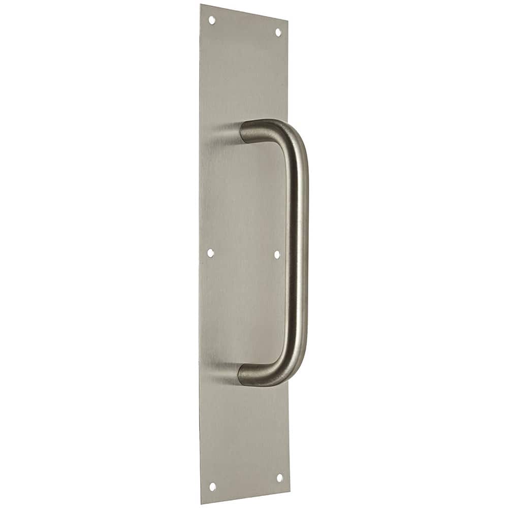 Rockwood - Door Pulls; Overall Length (Inch): 16 ; Finish/Coating: Satin Stainless Steel ; Grip Length: 4 (Inch) - Exact Tool & Supply