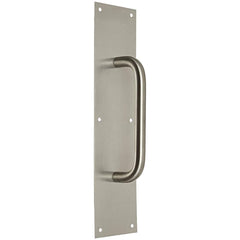 Rockwood - Door Pulls; Overall Length (Inch): 16 ; Finish/Coating: Satin Stainless Steel ; Grip Length: 4 (Inch) - Exact Tool & Supply