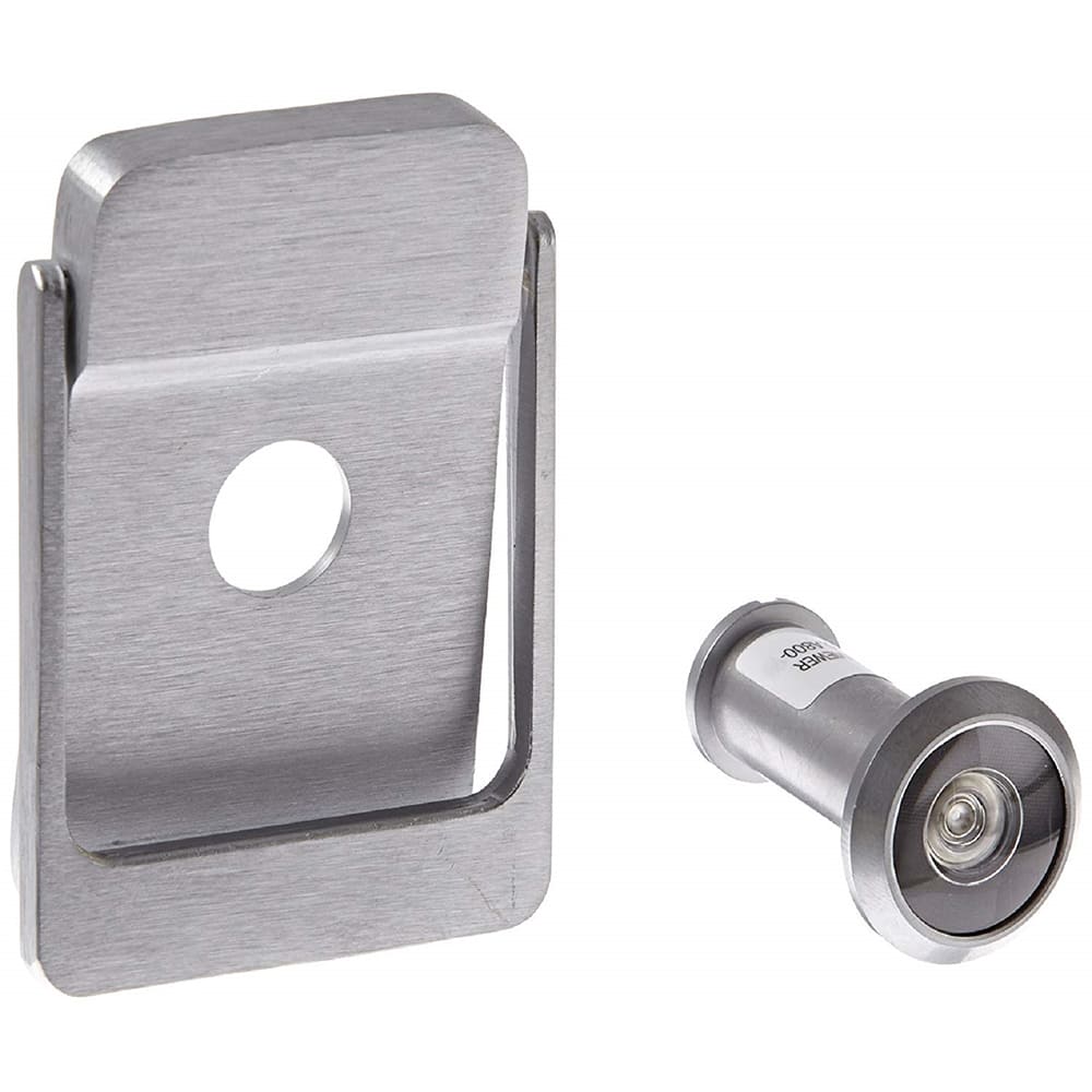 Yale - Viewers/Peepholes; Viewing: 190 deg. Door Viewer ; Style: Door Viewer ; Material: Cast Brass ; Finish/Coating: Satin Chrome - Exact Tool & Supply