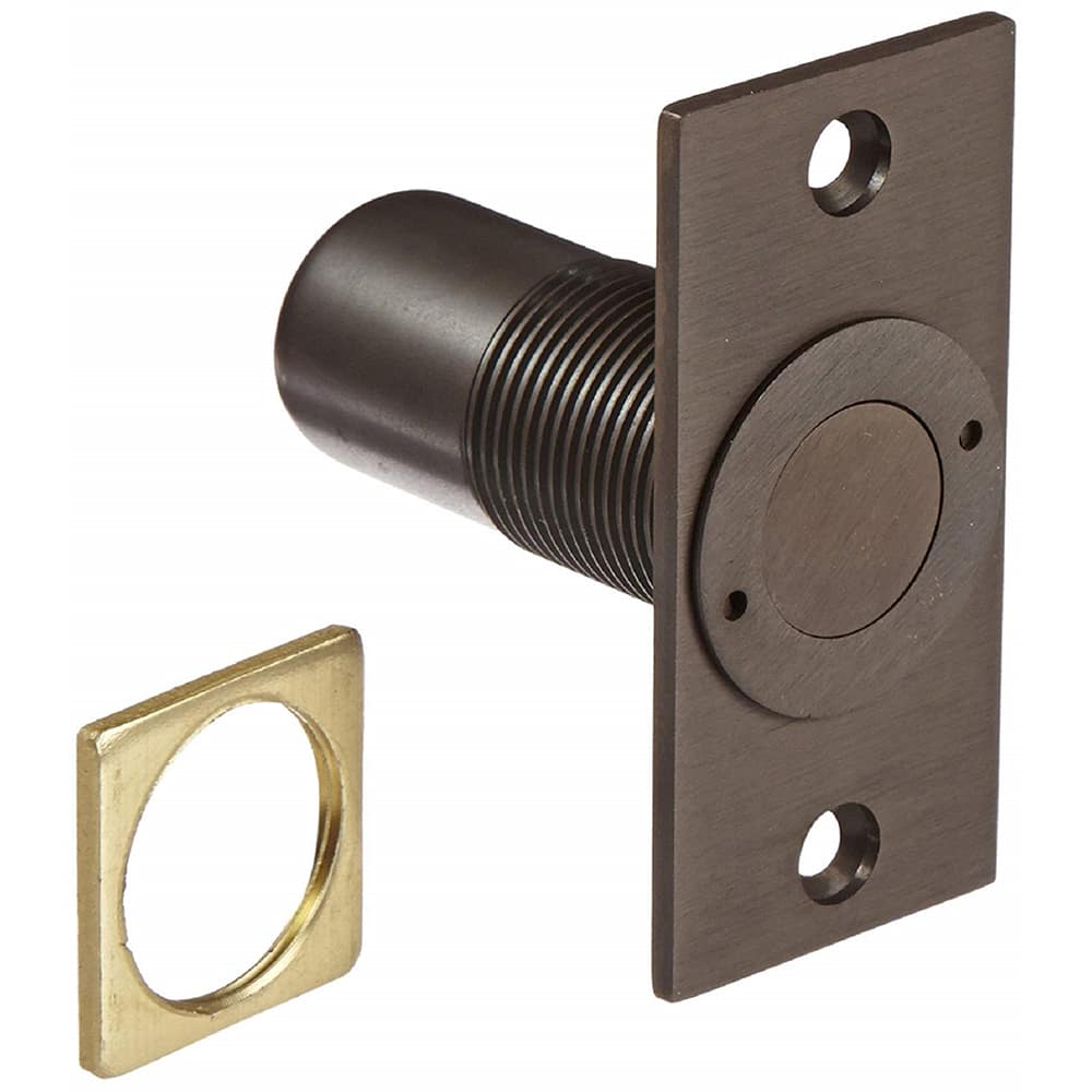 Yale - Strikes; Type: Dust Proof Strike ; Length (Inch): 5 ; Width (Inch): 5 ; Material: Brass ; Finish/Coating: Oil Rubbed Bronze - Exact Tool & Supply