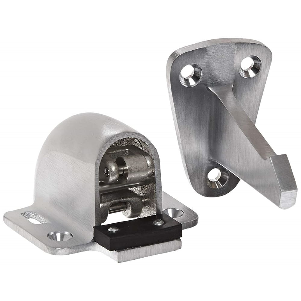 Yale - Holders; Overall Length: 2.00 ; Finish/Coating: Satin Chrome ; Grade: 1 ; Stem Length: 1/2 (Inch) - Exact Tool & Supply