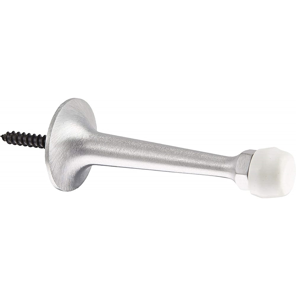 Rockwood - Stops; Type: Door Stop ; Finish/Coating: Satin Chrome ; Projection: 3-1/4 (Inch); Mount Type: Wall - Exact Tool & Supply
