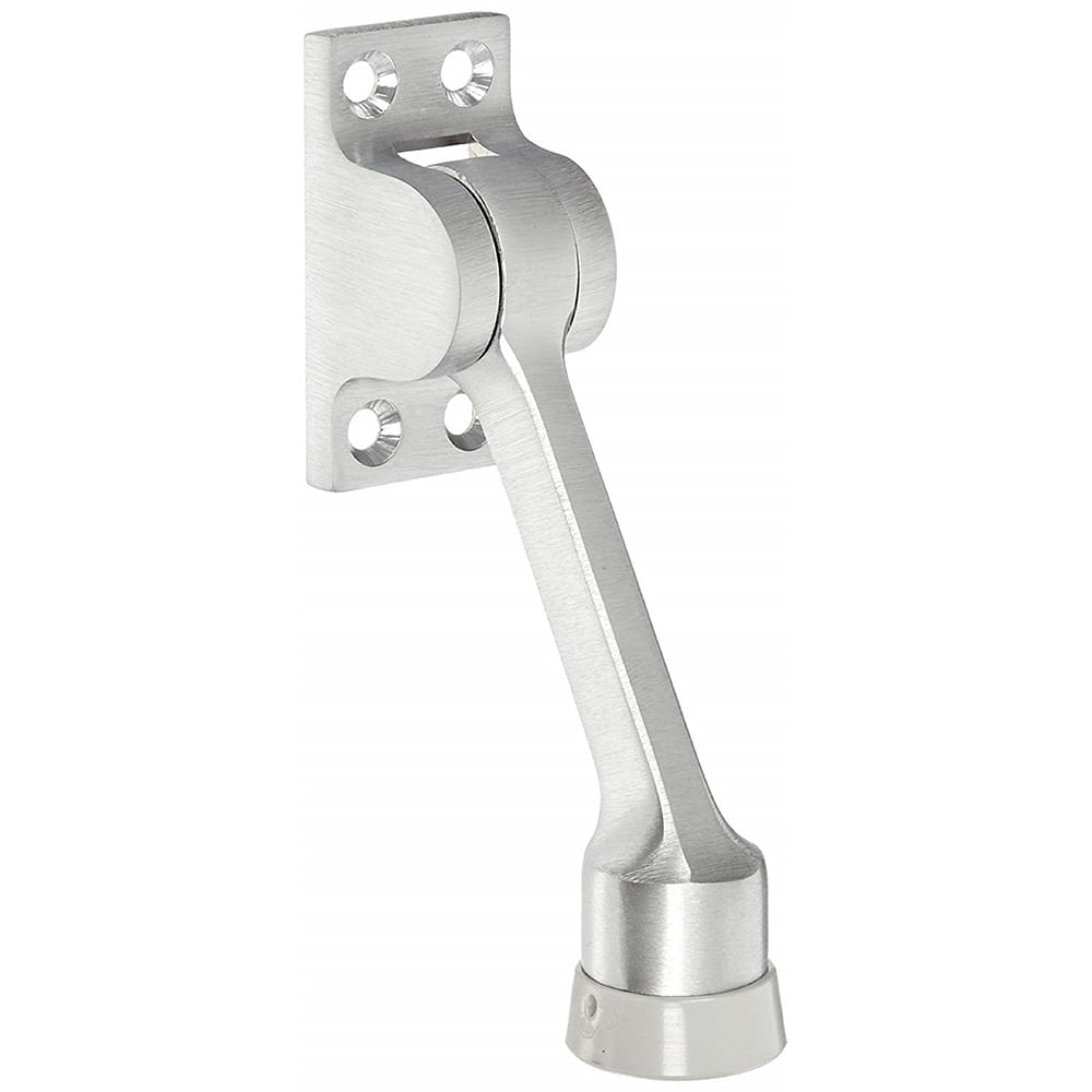 Rockwood - Stops; Type: Kick Down Door Stop ; Finish/Coating: Satin Chrome ; Projection: 3-5/8 (Inch); Mount Type: Floor - Exact Tool & Supply