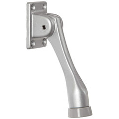 Rockwood - Stops; Type: Kick Down Door Stop ; Finish/Coating: Painted; Silver ; Projection: 4 (Inch); Mount Type: Floor - Exact Tool & Supply