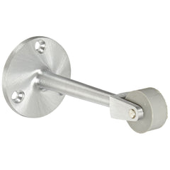 Rockwood - Stops; Type: Straight Roller Stop ; Finish/Coating: Satin Chrome ; Projection: 4-9/16 (Inch); Mount Type: Floor - Exact Tool & Supply