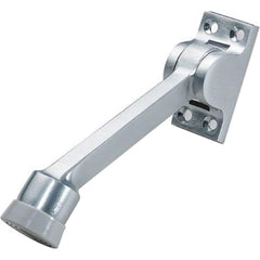 Rockwood - Stops; Type: Kick Down Door Stop ; Finish/Coating: Satin Chrome ; Projection: 5 (Inch); Mount Type: Floor - Exact Tool & Supply