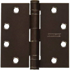 Yale - Commercial Hinges; Length (Inch): 4-1/2 ; Thickness (Decimal Inch): 0.1340 ; Minimum Thickness: 3.4036 (mm); Number of Knuckles: 5.000 ; Finish/Coating: 10BE ; Box Quantity: 3 - Exact Tool & Supply