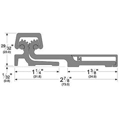 Pemko - Continuous Hinges; Overall Length (Inch): 83 ; Thickness (Decimal Inch): 1.0000 ; Pin Diameter: 1.0000 (Decimal Inch); Finish/Coating: Dark Bronze; Anodized - Exact Tool & Supply