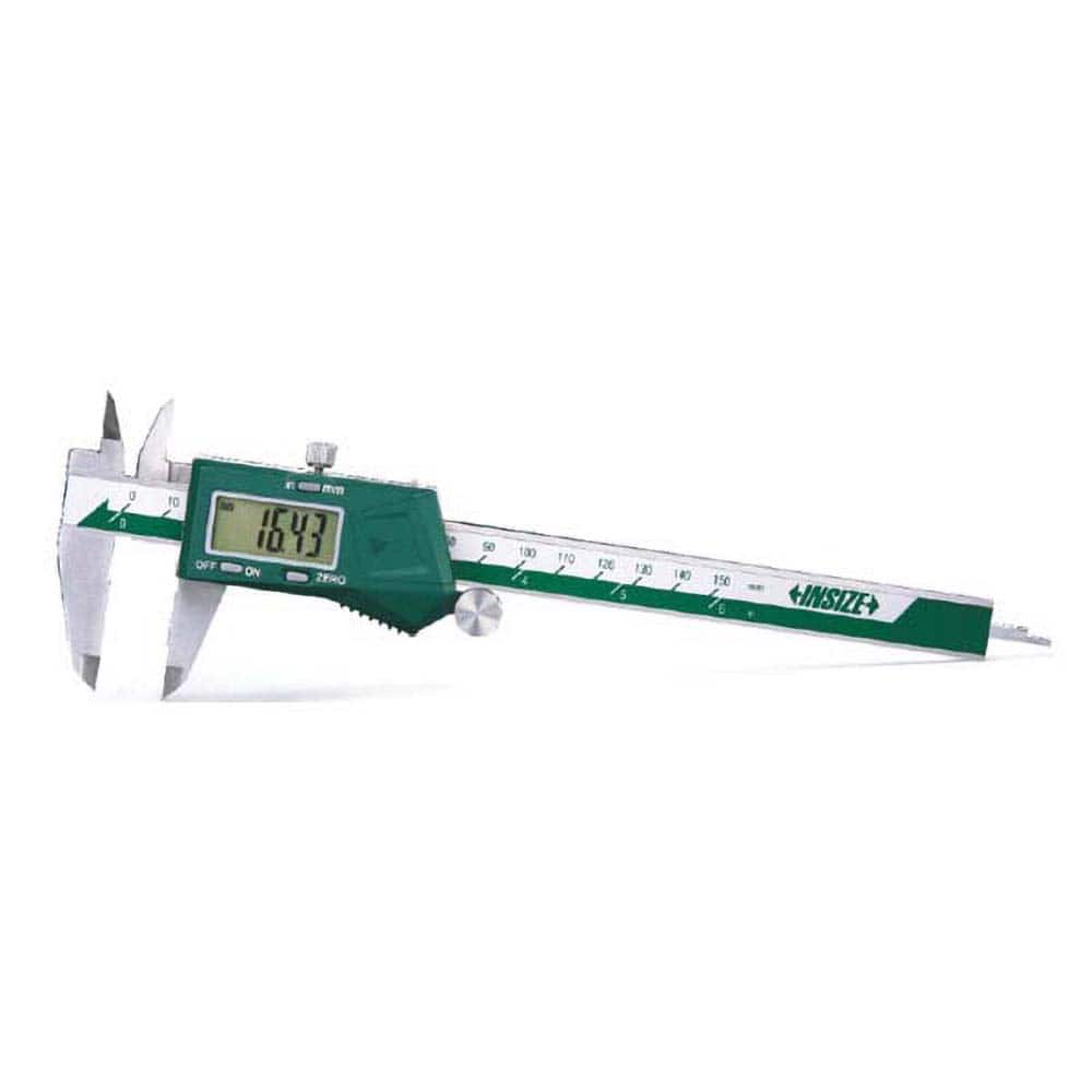 Insize USA LLC - Electronic Calipers; Minimum Measurement (Decimal Inch): 0.0000 ; Maximum Measurement (Decimal Inch): 8 ; Accuracy Plus/Minus (Decimal Inch): 0.0012 ; Resolution (Decimal Inch): 0.0005 ; IP Rating: None ; Data Output: Yes - Exact Tool & Supply