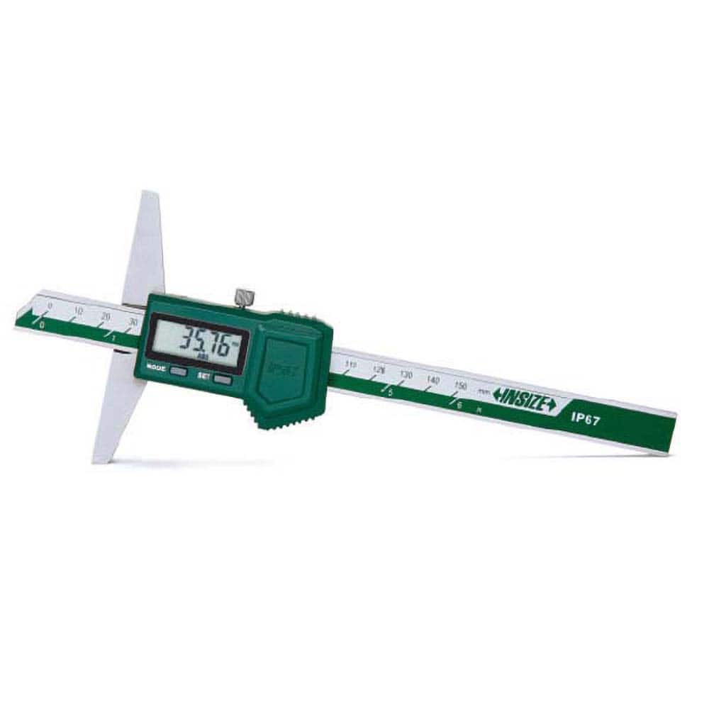 Insize USA LLC - Electronic Depth Gages; Minimum Measurement (mm): 0.00 ; Minimum Measurement (Decimal Inch): 0.0000 ; Maximum Measurement (Decimal Inch): 8.0000 ; Maximum Measurement (mm): 200.00 ; Resolution (mm): 0.01 ; Resolution (Decimal Inch): 0.00 - Exact Tool & Supply
